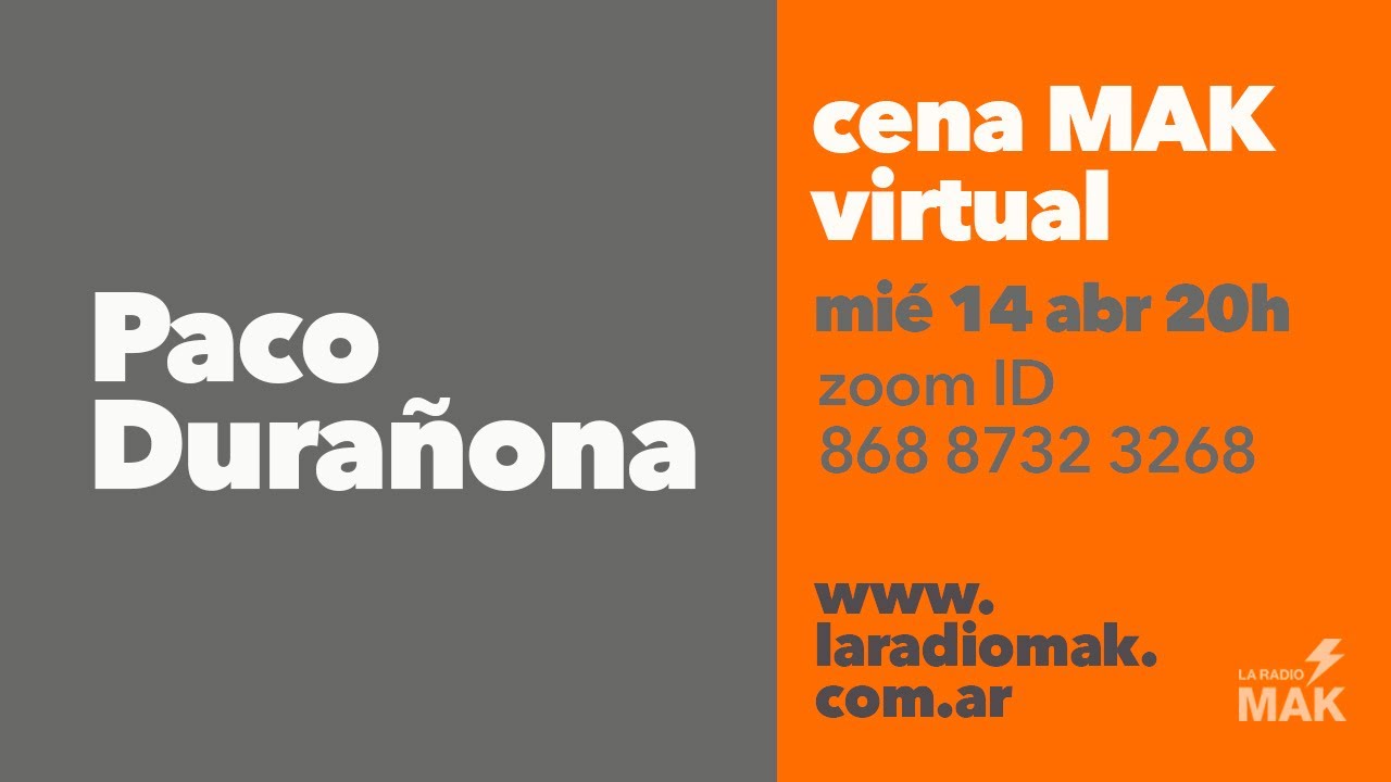 Cena MAK abril 2021: Paco Durañona y el Plan Arraigo